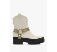 BARBOUR Elley Harness Light Oak Bleached Olive Wellington Boots Colour