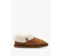 BARBOUR Eloise Camel Bootie Slippers Size: 3, Colour: Tan Fabric