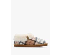BARBOUR Eloise Tartan Hessian Bootie Slippers Size: 4, Colour: Multi F