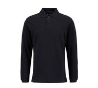 Barbour Lifestyle Mens Regular Fit Essential Long Sleeve Tartan Piqué Polo Shirt - Colour: BK31 Black - Size: Large