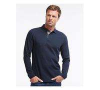 Barbour Essential Long Sleeve Sports Polo Shirt - Navy, Navy, Size S, Men Navy
