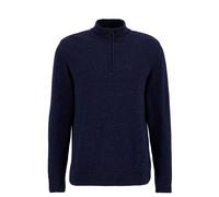 Barbour Tisbury Navy Wool Half Zip Sweatshirt (Colour : Blue Size : Large)