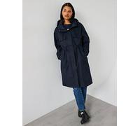 Barbour Evie Showerproof Parka - Navy, Navy, Size 18, Women Navy