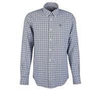 Barbour Finkle Tailored Gingham Shirt Navy Small, Blue