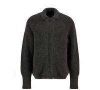 Barbour Garthman Knitted Zip Through Sweater Olive Ink