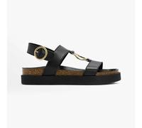 BARBOUR Gwen Black Leather Sandals Colour: Black Leather, Size: 8
