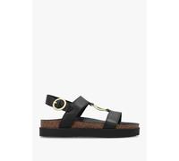 BARBOUR Gwen Black Leather Sandals Colour: Black Leather, Size: 5
