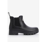 Barbour Halton Wellie Black Womens Chelsea Boots LRF0100-BK11 in a Plain Rubber in Size 6