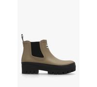 BARBOUR Halton Military Brown & Black Ankle Wellington Boots Size: 38,