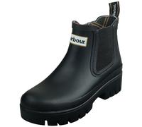 Barbour Halton Wellie Black Womens Chelsea Boots LRF0100-BK11 in a Plain Rubber in Size 6