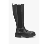 BARBOUR INTERNATIONAL Alicia Black Leather Knee High Chelsea Boots Siz