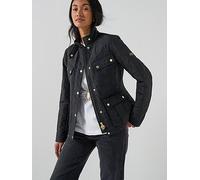 Barbour International BIntl Halsey Quilted Jacket, Black, Size 8, Women Black