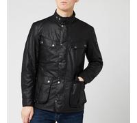 Barbour International Duke Wax Jacket - Black, Black, Size L, Men Black