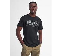 Men's Barbour International Essential Large Logo T-Shirt Black/Pewter