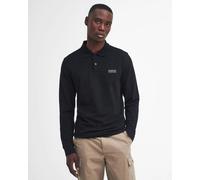Barbour International Essential Mens Long Sleeve Polo - Black/Pewter - Black/Pewter - L