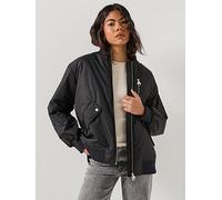 Barbour International Kuala Showerproof Bomber Jacket- Black, Black, Size 8, Women Black