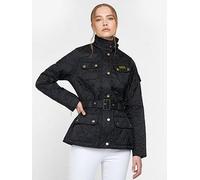 Barbour International Quilted Jacket, Black, Size 16, Women Black