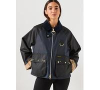 Barbour Kearton Wax- Navy, Navy, Size 12, Women Navy