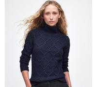 Barbour Ladies Burne Roll Neck Knitted Jumper - Navy - Size: UK8