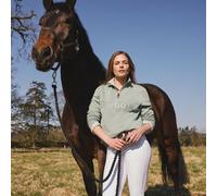 Barbour Ladies Cynthia Half Zip Sweatshirt - Light Green - Size: UK12