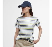 Barbour Ladies Short Sleeve Bradley Top - White Stripe - Size: UK10
