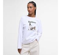 Barbour Ladies Woodhouse Long Sleeve T-Shirt - White - Size: UK12
