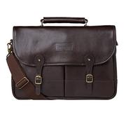 Barbour Leather Briefcase - Chocolate, Brown