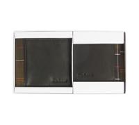 Barbour Leather/Tartan Wallet & Card Holder Gift Set - Black - Size: One Size