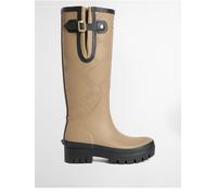 Barbour Leighton Tartan Tall Welly, Brown, Size 4, Women Brown