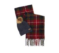 Barbour LGS0077TN69 Saltburn Beanie & Tartan Scarf Gift Set