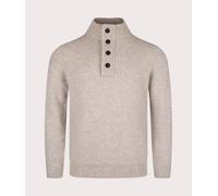 Barbour Lifestyle Mens Essential Patch Quarter Zip Knitted Jumper - Colour: BE14 Pearl - Size: Medium