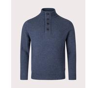 Barbour Lifestyle Mens Essential Patch Quarter Zip Knitted Jumper - Colour: IN72 Dark Indigo - Size: Large
