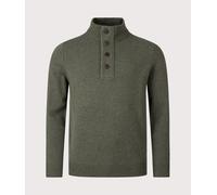 Barbour Lifestyle Mens Essential Patch Quarter Zip Knitted Jumper - Colour: OL51 Olive - Size: XL