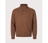 Barbour Lifestyle Mens Essential Patch Quarter Zip Knitted Jumper - Colour: OR51 Bracken - Size: XL