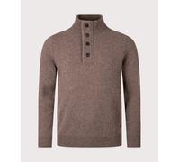 Barbour Lifestyle Mens Essential Patch Quarter Zip Knitted Jumper - Colour: ST71 Dark Stone - Size: Large Large
