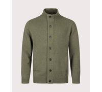 Barbour Lifestyle Mens Essential Patch Zip Through Knitted Jumper - Colour: OL51 Olive - Size: Medium