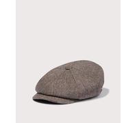 Barbour Lifestyle Mens Fyne Tweed Baker Boy Cap - Colour: BR71 Brown - Size: Medium