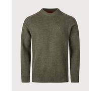 Barbour Lifestyle Mens Grangetown Crew Neck Jumper - Colour: OL54 Mid Olive - Size: Large
