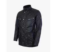 Barbour International Duke Wax Jacket - Black, Black, Size L, Men Black