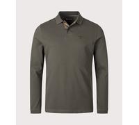 Barbour Lifestyle Mens Long Sleeve Tartan Placket Polo Shirt - Colour: GN91 Forest - Size: Large