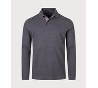 Barbour Lifestyle Mens Long Sleeve Tartan Placket Polo Shirt - Colour: GY73 Slate Marl - Size: XXL