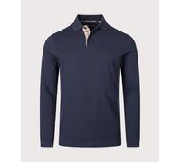 Barbour Lifestyle Mens Long Sleeve Tartan Placket Polo Shirt - Colour: NY91 Navy - Size: XXL