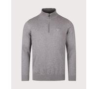Men's Barbour Cotton Mens Half Zip Jumper - Grey - Size: 44/Regular