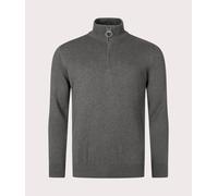 Barbour Lifestyle Mens Quarter Zip Cotton Knit - Colour: OL91 Olive Marl - Size: Medium