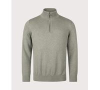 Barbour Lifestyle Mens Quarter Zip Cotton Knit - Colour: SG14 Thyme - Size: Large