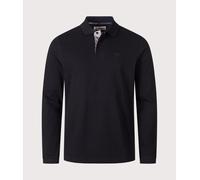 Barbour Lifestyle Mens Long Sleeve Tartan Placket Polo Shirt - Colour: BK31 Black - Size: Medium