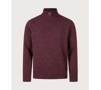 Barbour Lifestyle Mens Regular Fit Holden Quarter Zip Jumper - Colour: RE77 Ruby Marl - Size: XL