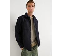 Barbour Marlow Tailored Fit Wool Blend Overshirt, Navy, Size 2Xl, Men Navy