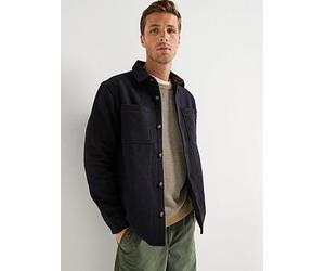 Barbour Marlow Tailored Fit Wool Blend Overshirt, Navy, Size 2Xl, Men Navy