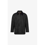 Barbour Mens Barbour Ashby Corduroy-Trimmed Waxed Cotton Jacket Black S